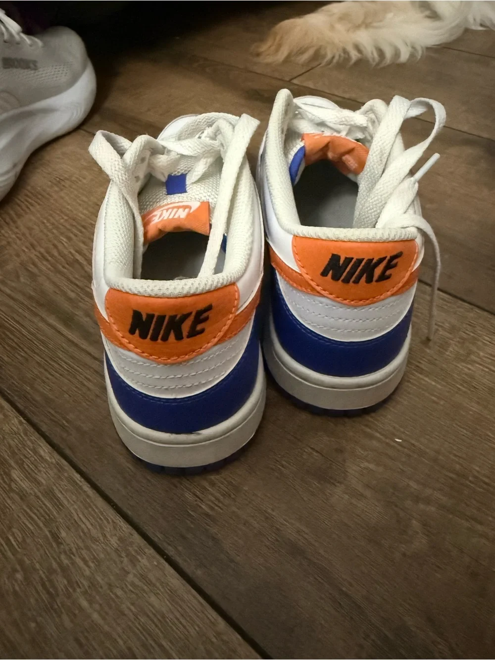 Nike Kids Blue White Orange Low-Top Sneakers